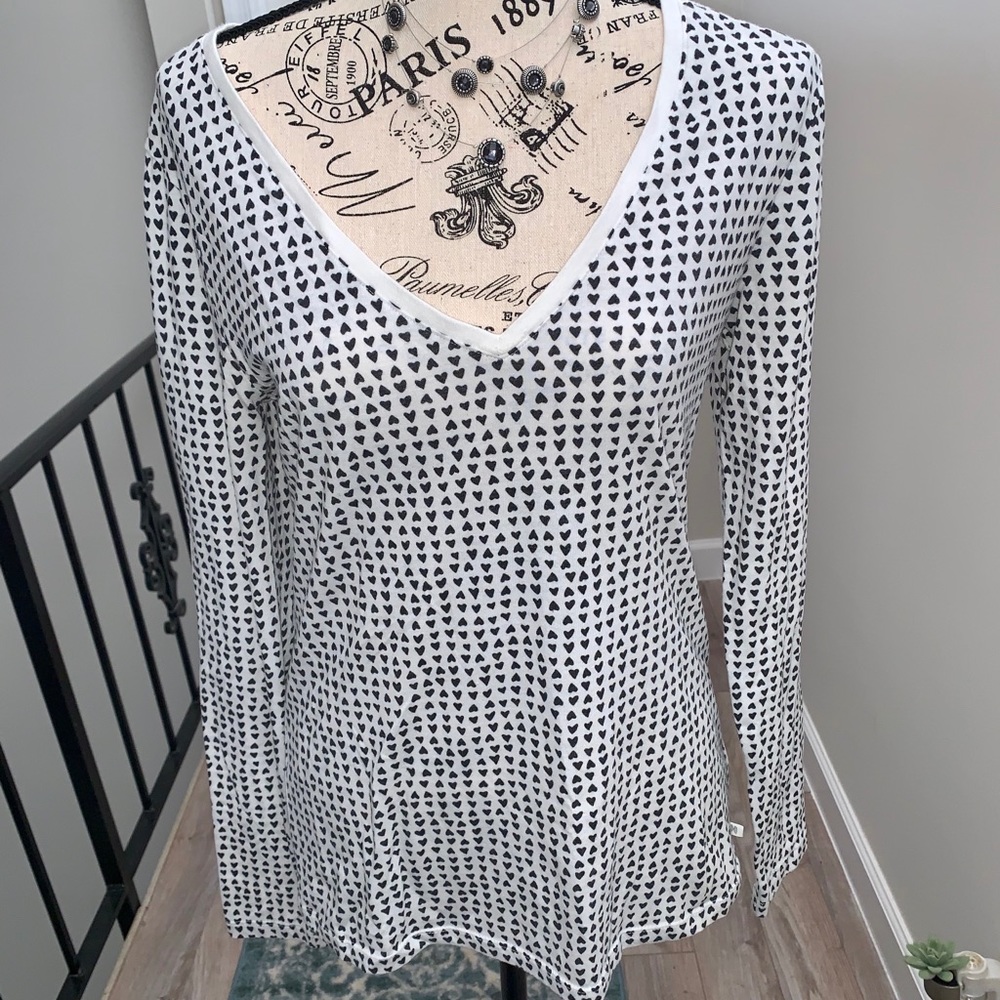 Pink Victoria Secret heart long sleeve tee